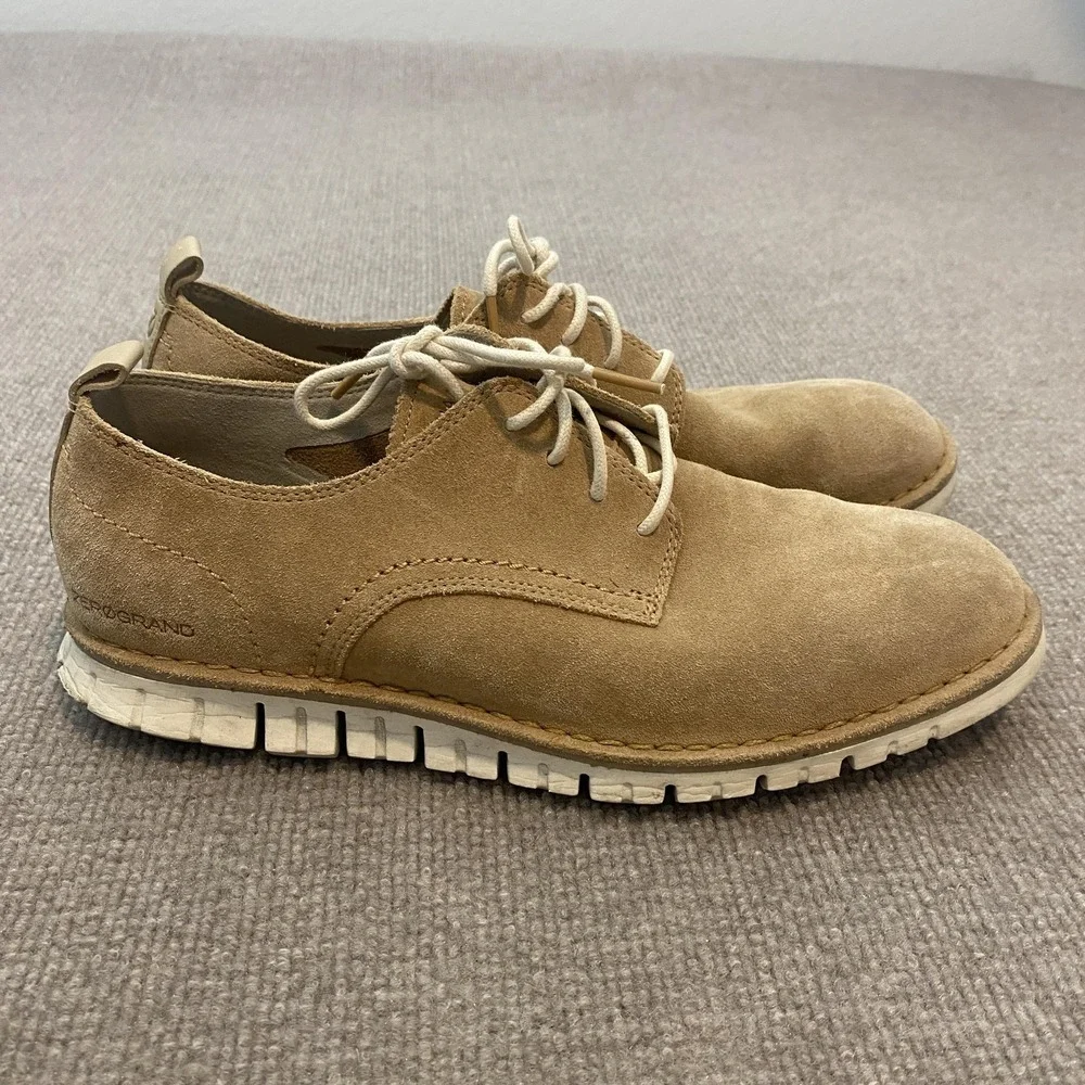 Cole Haan Zerogrand Shoes Mens Size 9 Beige Suede Casual Sneakers C31257